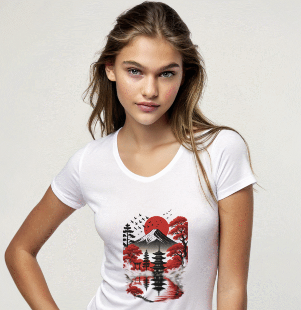 "Serenity of Mount Fuji" T-shirt - Image 3